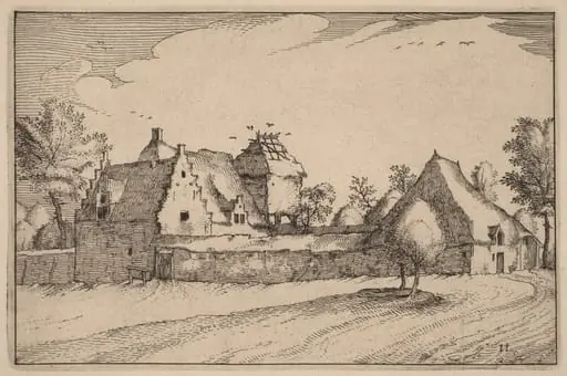 Walled Farm, by Claes Jansz Visscher