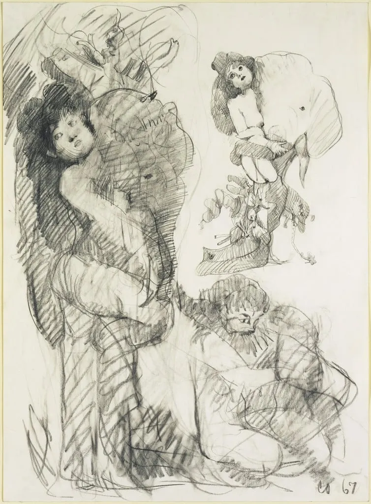 Untitled, by Claes Oldenburg, graphite, 1967
