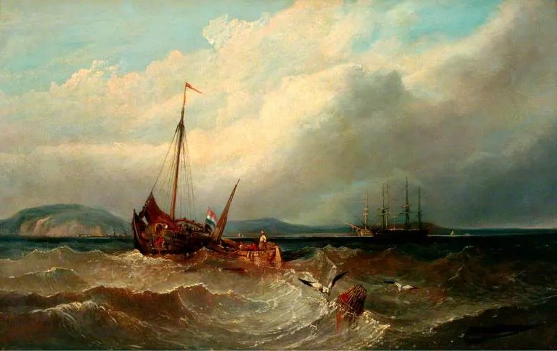 Seascape, by Clarkson Frederick Stanfield, oil, 1826