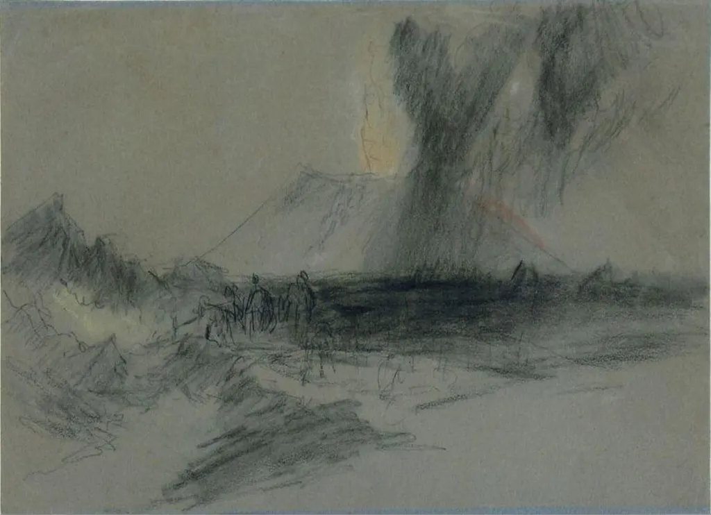 Study of the eruption of Mount Vesuvius, by Clarkson Frederick Stanfield, watercolor, 1820