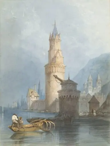 Tower and Mill at Andernach on the Rhine, by Clarkson Frederick Stanfield