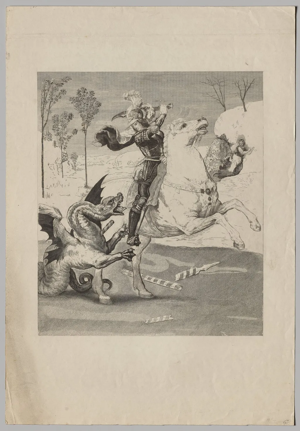 St. George and the Dragon (3), by Claude-Ferdinand Gaillard, 1885
