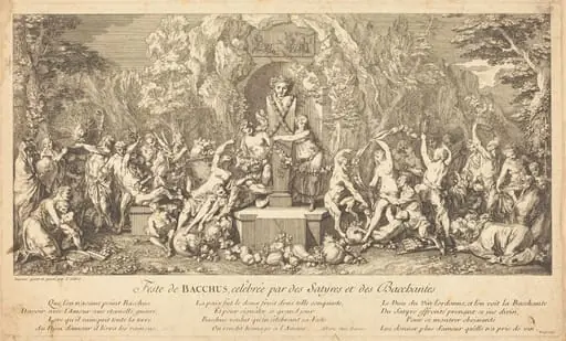 Feste de Bacchus, celebree par des Satyres et des Bacchantes (Feast of Bacchus Celeb rated by Satyrs and Bacchanales), by Claude Gillot