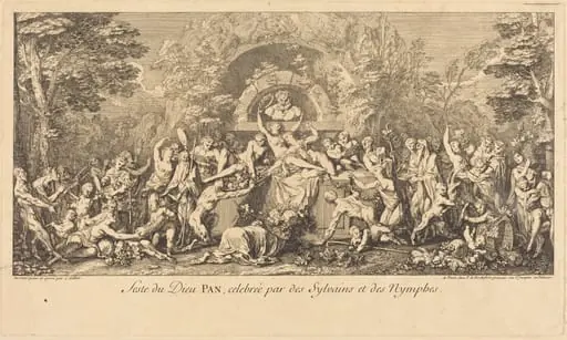 Feste du Dieu Pan, celebree par des Sylvains et des Nymphes (Feast of the God Pan Celebrated by Sylvans and Nymphs), by Claude Gillot