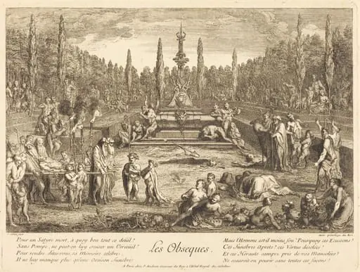 Les Obseques (The Funeral Rites), by Claude Gillot