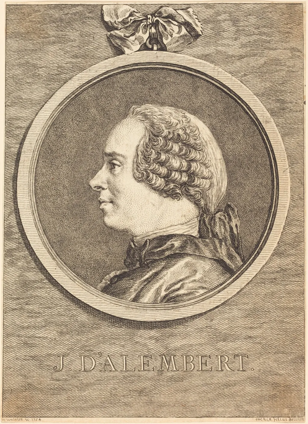 J. D'Alembert, by Claude Henri Watelet, ink, 1754