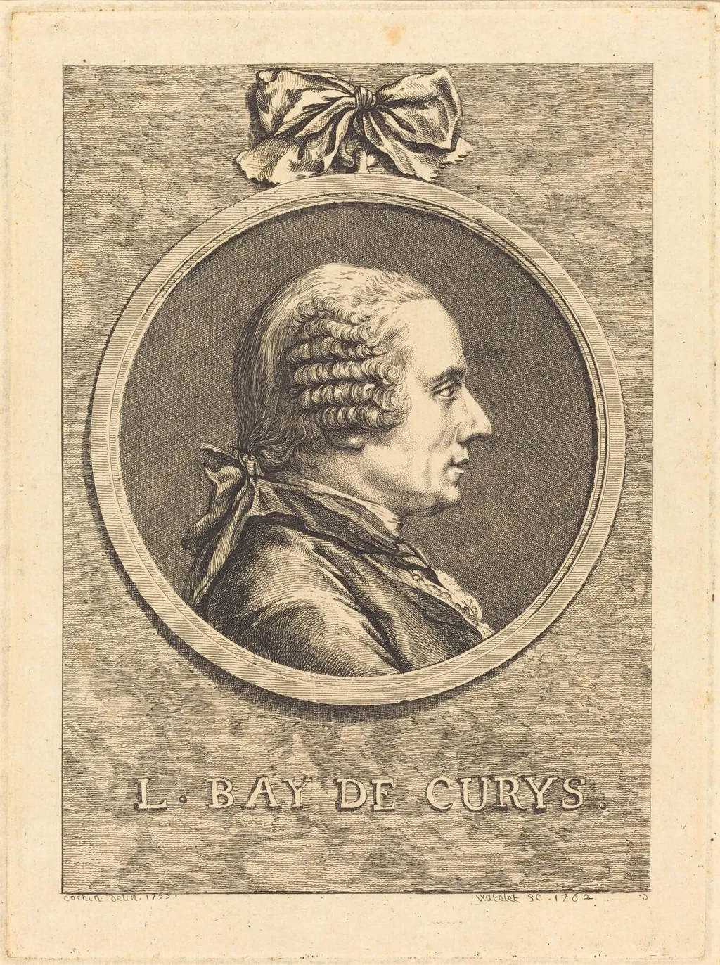 L. Bay de Curys, by Claude Henri Watelet, ink, 1762