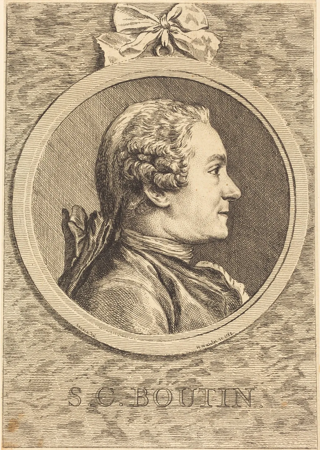 S.C. Boutin, by Claude Henri Watelet, ink, 1752
