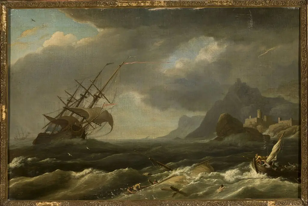 Castaways during a sea storm, by Claude-Joseph Vernet