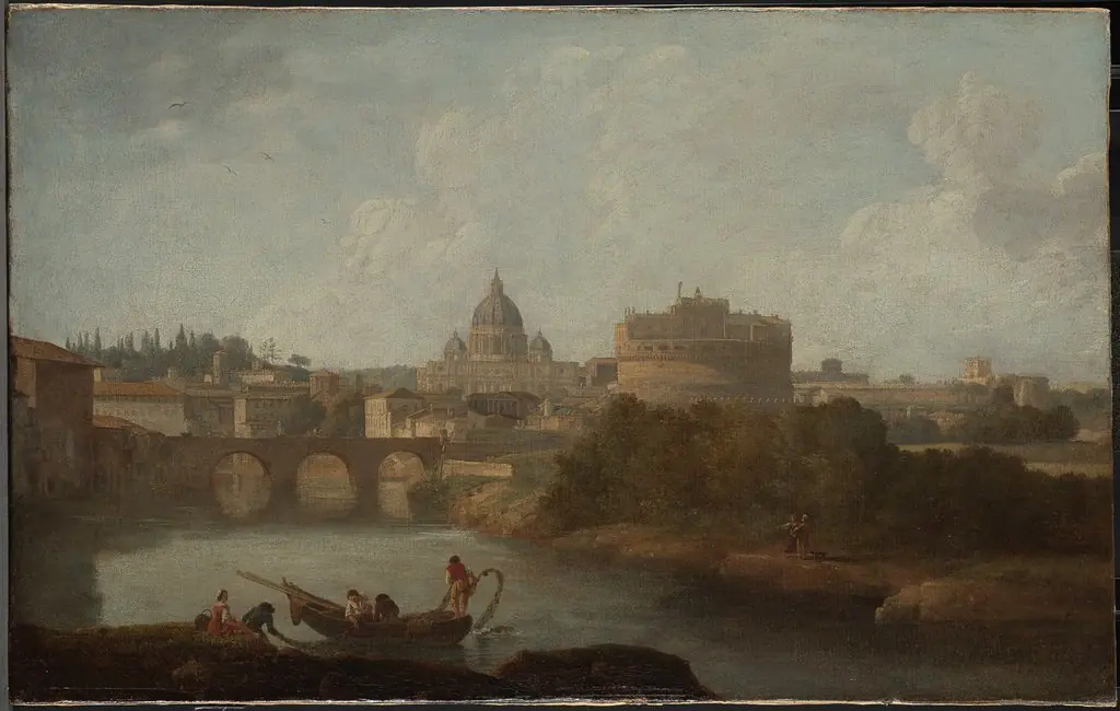 Engelsburg und St. Peter in Rom, by Claude-Joseph Vernet