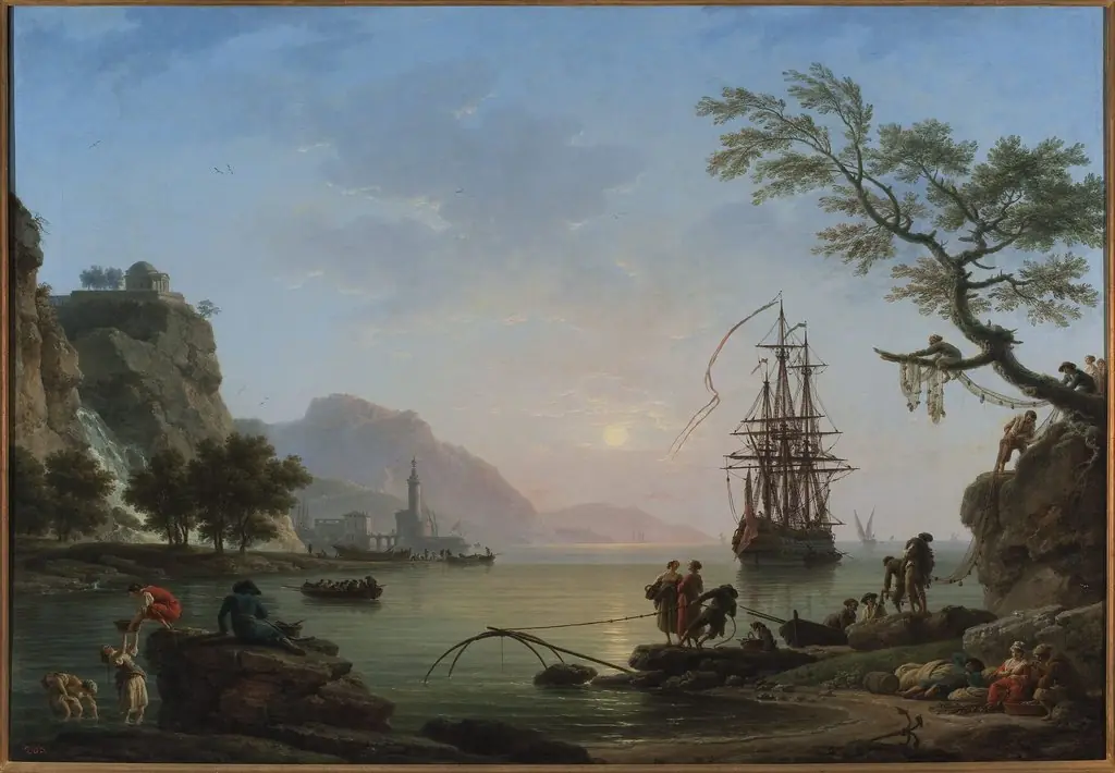 Fishing port at dawn (Morning), by Claude-Joseph Vernet