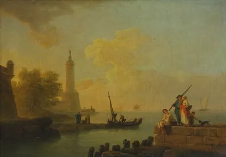 Sea view, by Claude-Joseph Vernet, oil, 1750