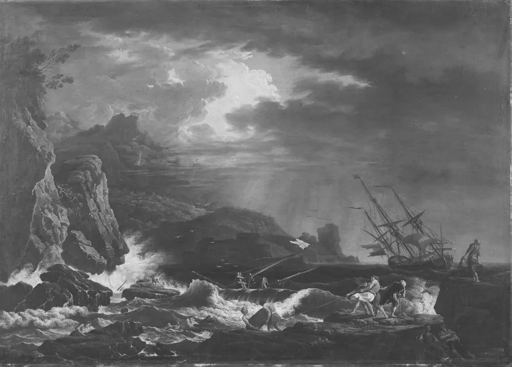 Seascape, Gale, by Claude-Joseph Vernet