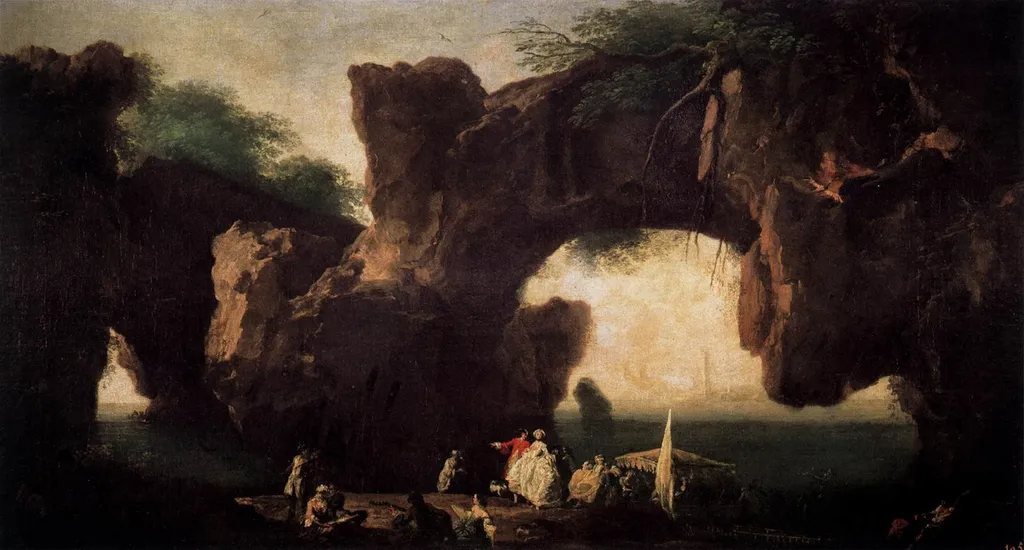 Seascape, View of Sorrento, by Claude-Joseph Vernet, oil, 1745