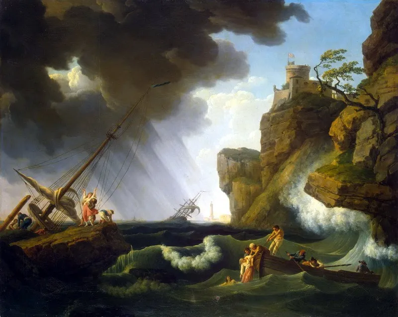 Shipwreck, by Claude-Joseph Vernet, oil, 1763