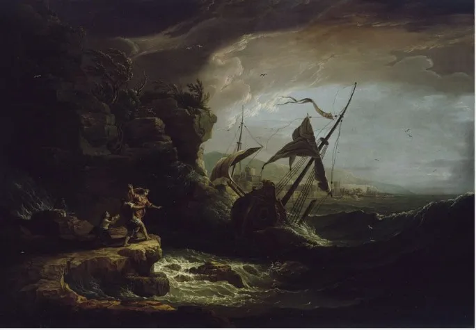 Stormy Coastal Scene, by Claude-Joseph Vernet, oil