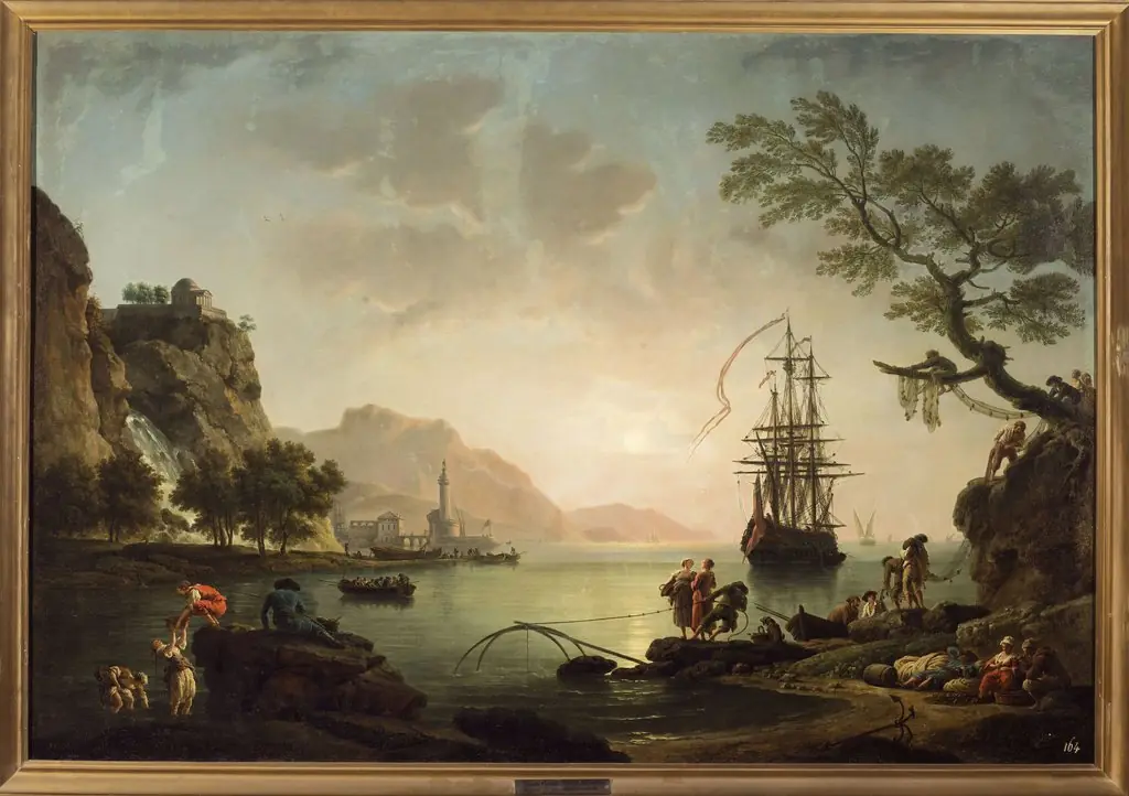 View of the port at dawn (Morning), by Claude-Joseph Vernet