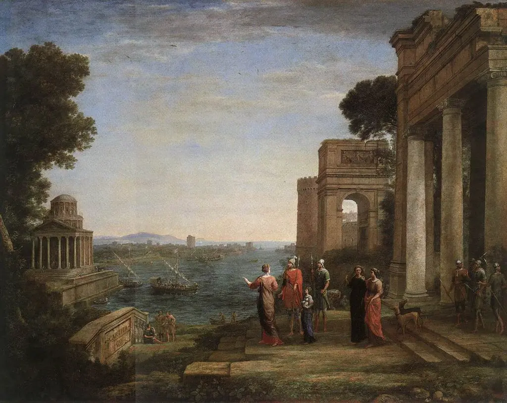 Aeneas's Farewell to Dido in Carthage, by Claude Lorrain
