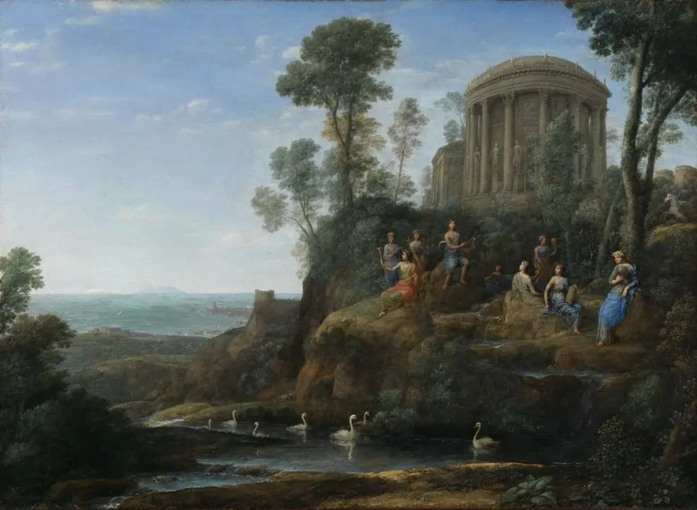 Apollo and the Muses on Mount Helicon, by Claude Lorrain