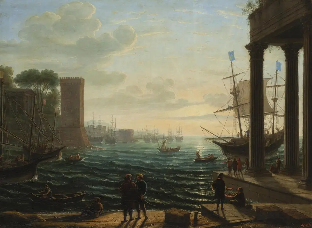 Evening at the Harbour, by Claude Lorrain