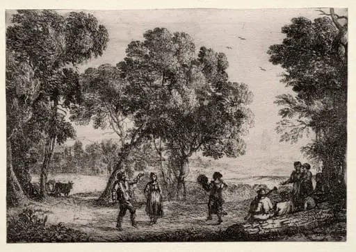 Landscape with a Country Dance (Small Plate), by Claude Lorrain