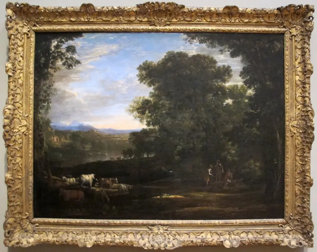 Landscape with Cattle and Peasants, by Claude Lorrain