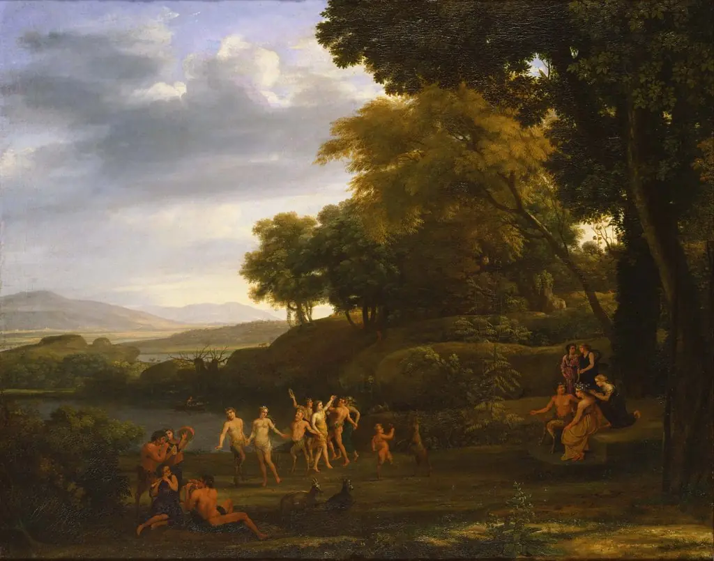 Landscape with Dancing Satyrs and Nymphs, by Claude Lorrain