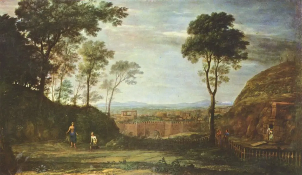 Landscape with Noli me tangere Scene, by Claude Lorrain