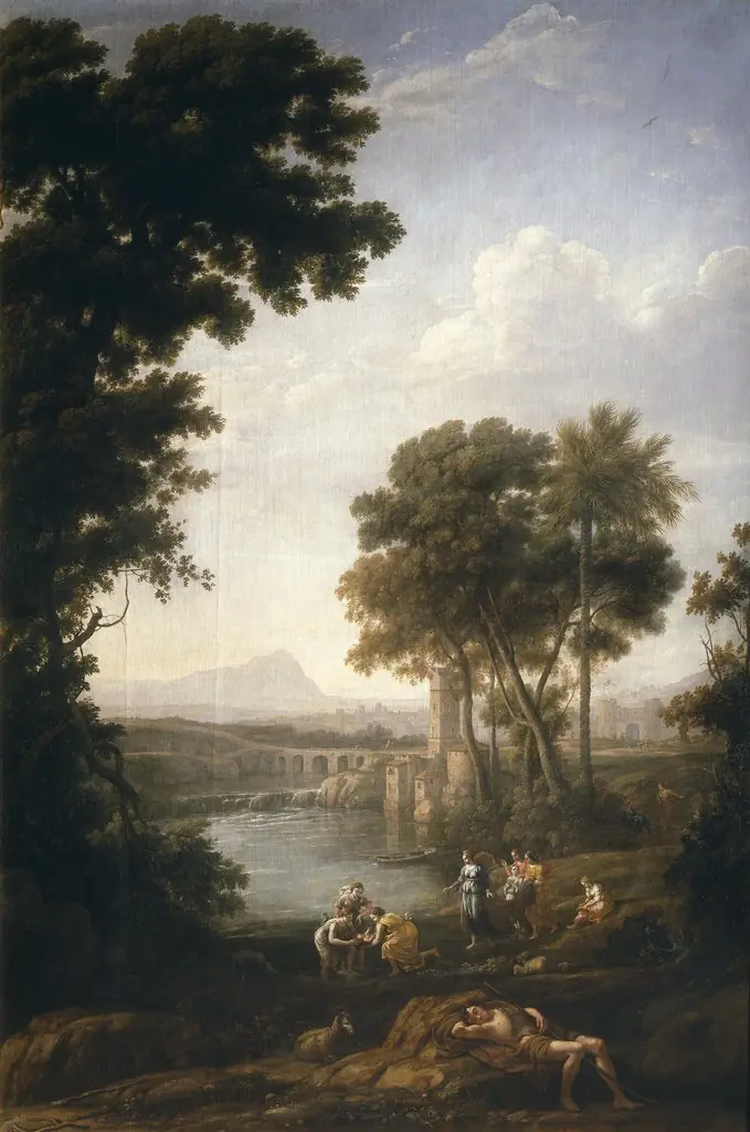 Landscape with the Finding of Moses, by Claude Lorrain