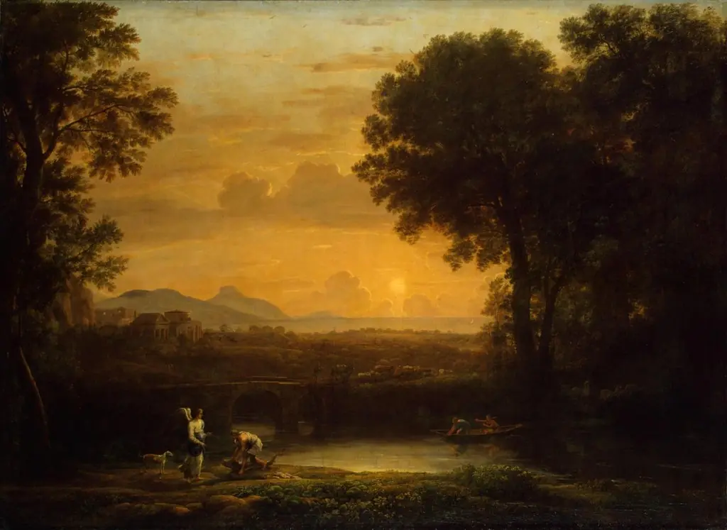 Landscape with Tobias and the Angel (Evening), by Claude Lorrain