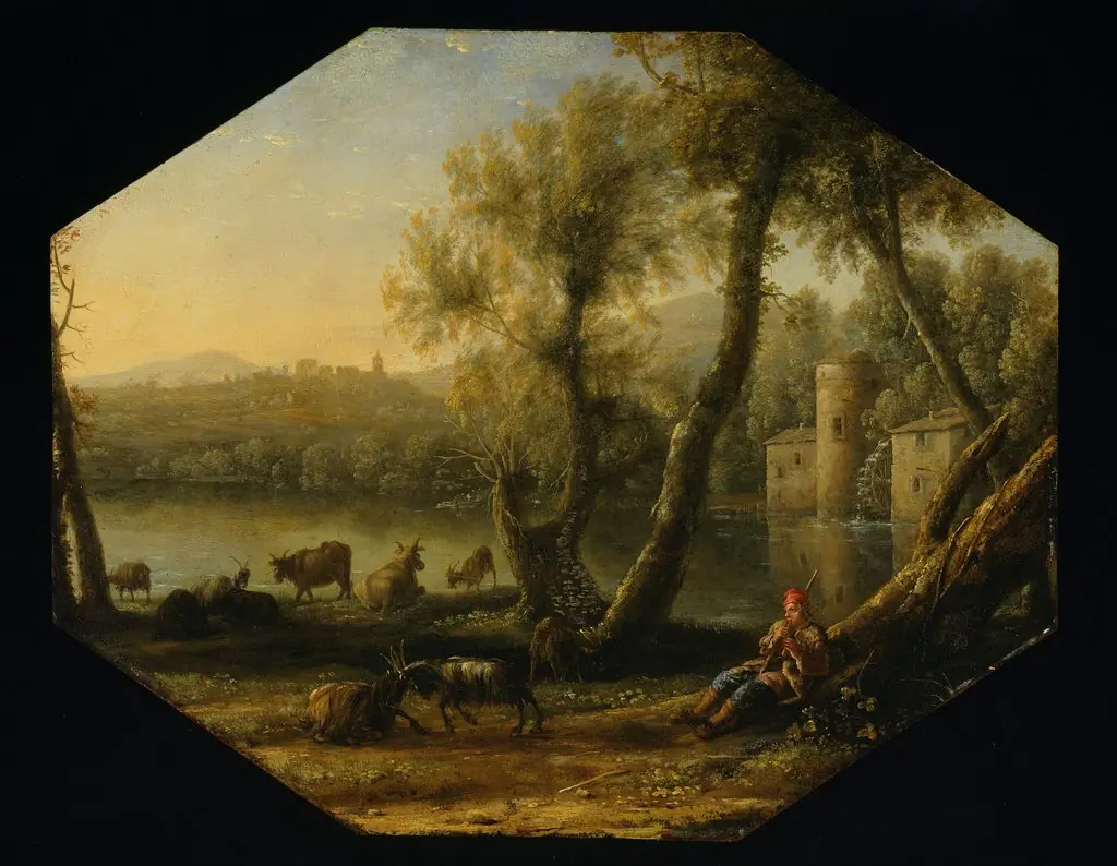 Pastoral landscape, by Claude Lorrain