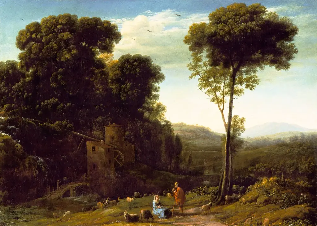 Pastoral Landscape with a Mill, by Claude Lorrain