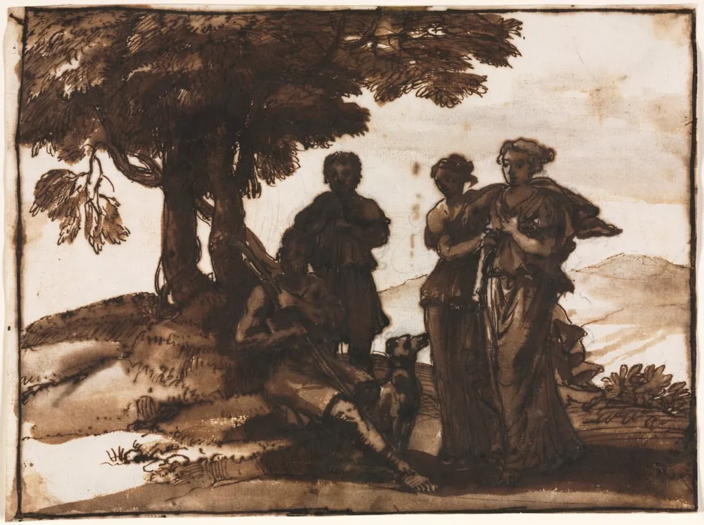 Pastoral Scene with Classical Figures, by Claude Lorrain, 1642