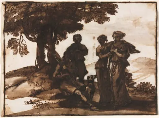 Pastoral Scene with Classical Figures, by Claude Lorrain