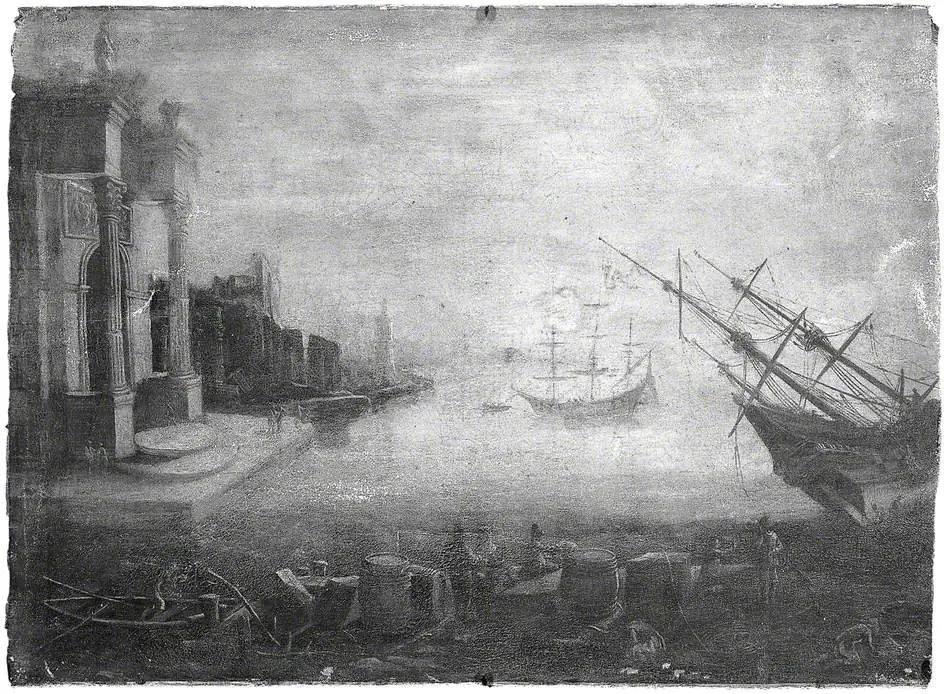 Seaport with Buildings, by Claude Lorrain
