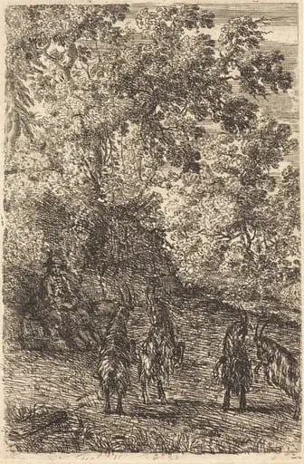 Shepherd with Four Goats (Les quatre chèvres), by Claude Lorrain