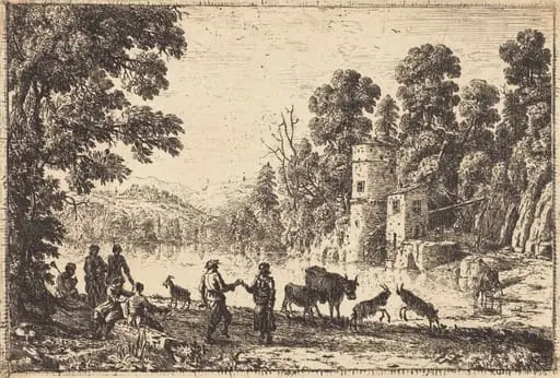 The Dance on the River Bank (La danse au bord de l'eau), by Claude Lorrain