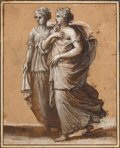 Two Women in Classical Dress, by Claude Lorrain