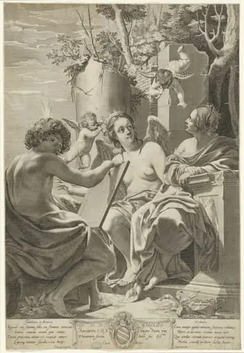 Allegory of Intellect, Memory, and Will, by Claude Mellan