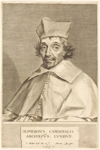 Alphonse du Plessis Richelieu, Cardinal of Lyon, by Claude Mellan