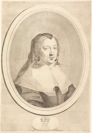 Anne of Austria, by Claude Mellan