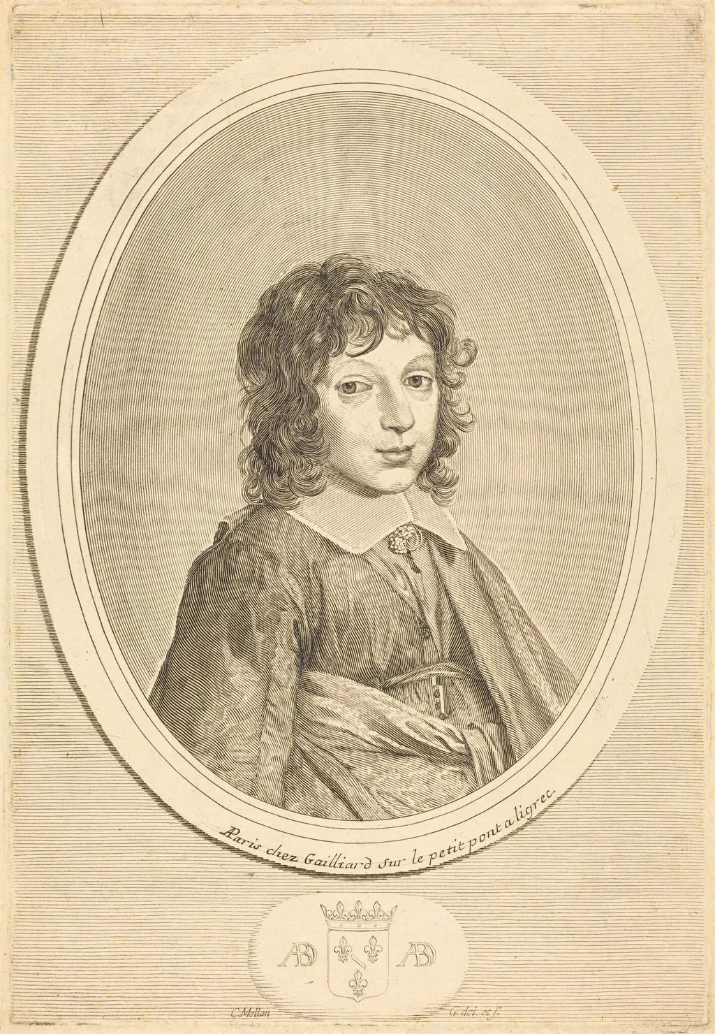 Armand de Bourbon, Prince de Condi, by Claude Mellan, ink, 1643