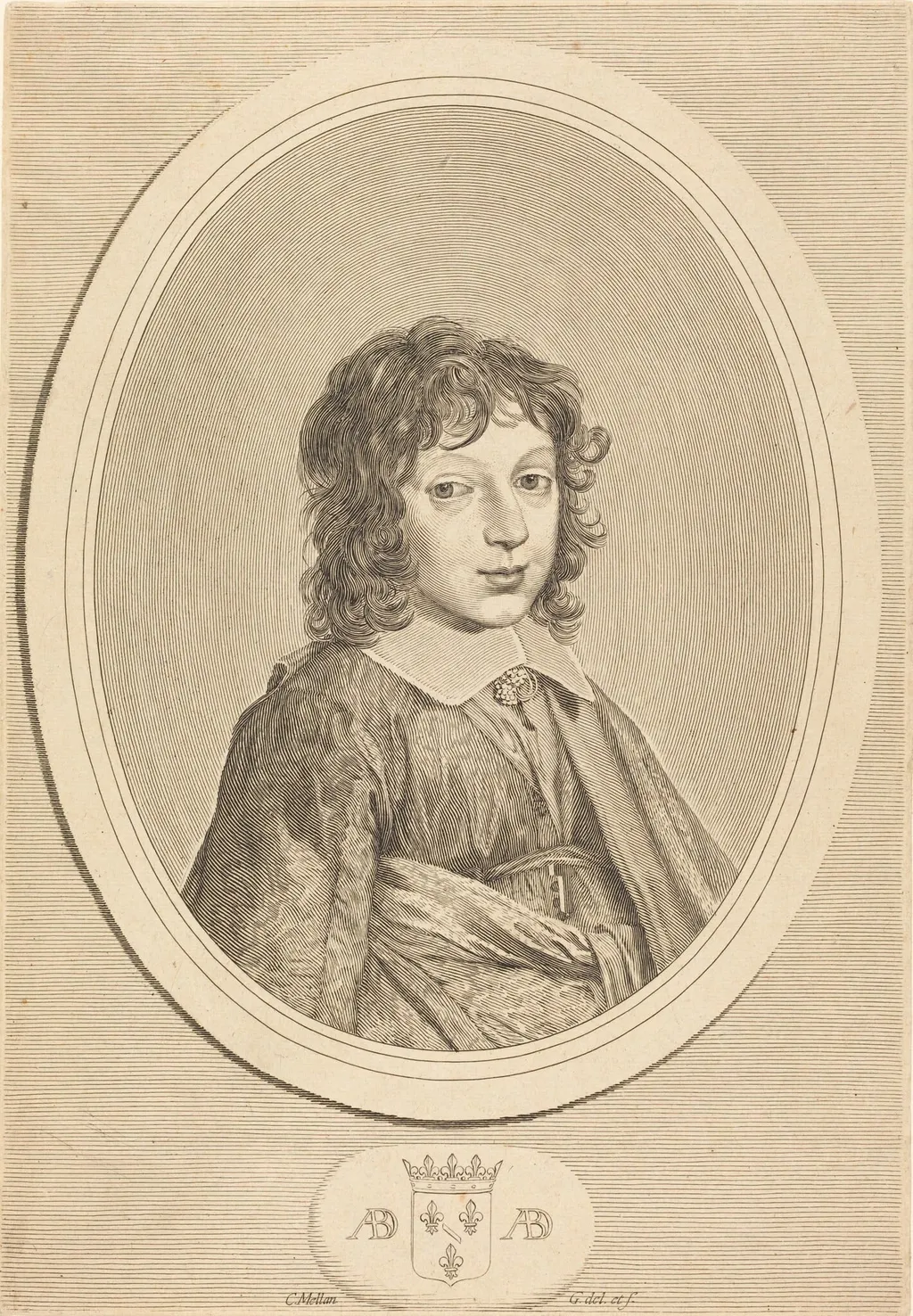Armand de Bourbon, Prince de Condi, by Claude Mellan, ink, 1643