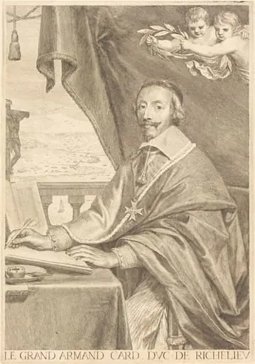 Armand Jean du Plessis, Cardinal Richelieu, by Claude Mellan