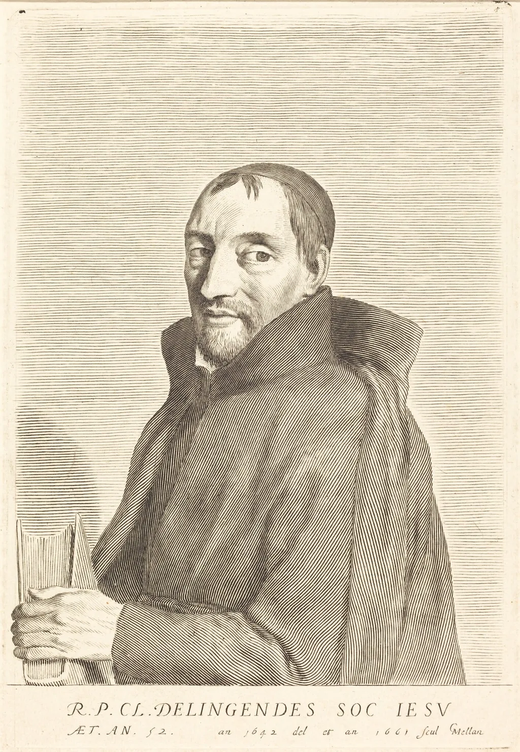 Claude de Lingendes, by Claude Mellan, ink, 1661