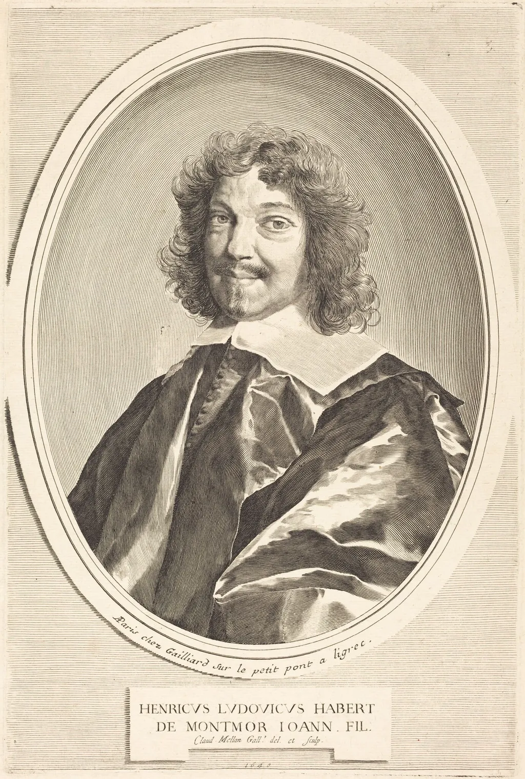Henri-Louis Habert de Montmor, by Claude Mellan, ink, 1640