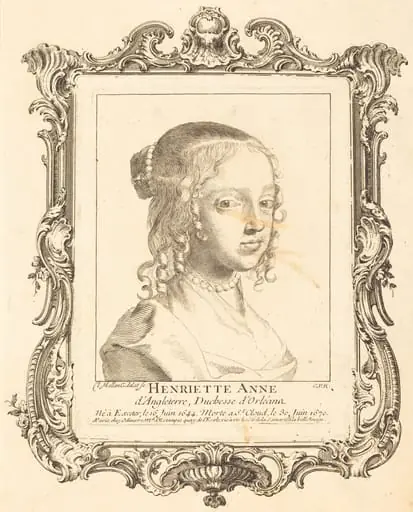 Henriette Anne of England, Duchess of Orléans, by Claude Mellan