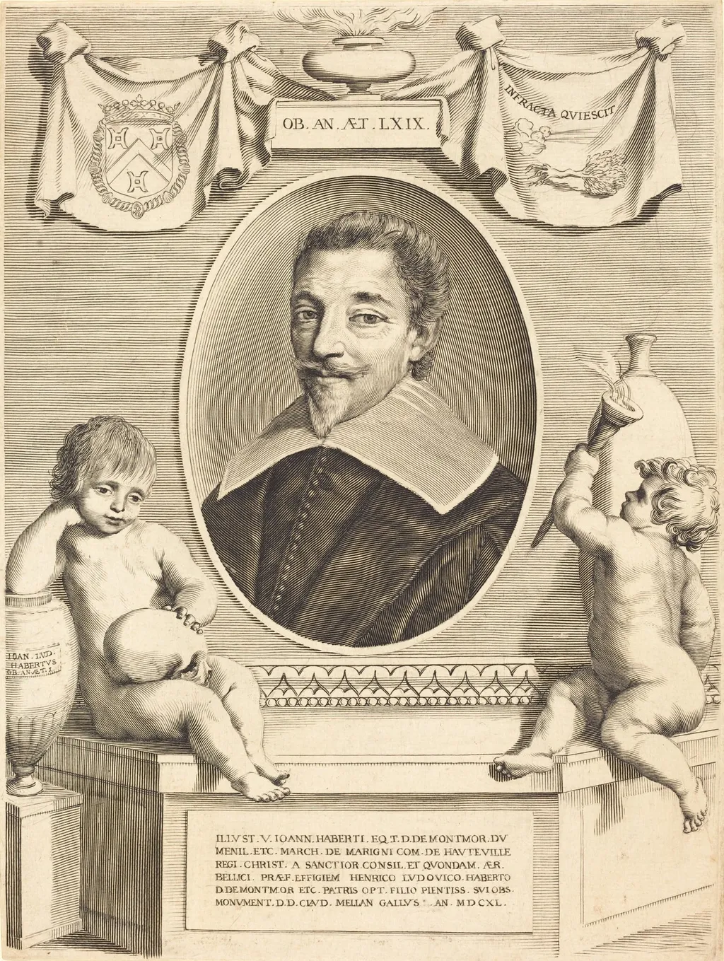 Jean Habert de Monturor, by Claude Mellan, ink, 1640
