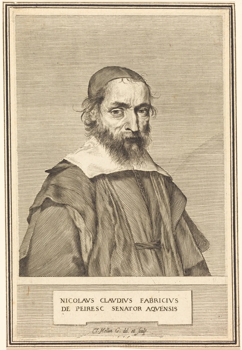 Nicolas-Claude Fabri de Peiresc, by Claude Mellan, ink, 1637
