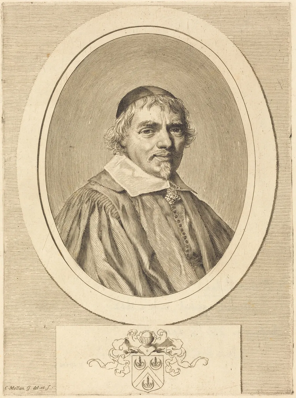Omer Talon, by Claude Mellan, ink, 1643